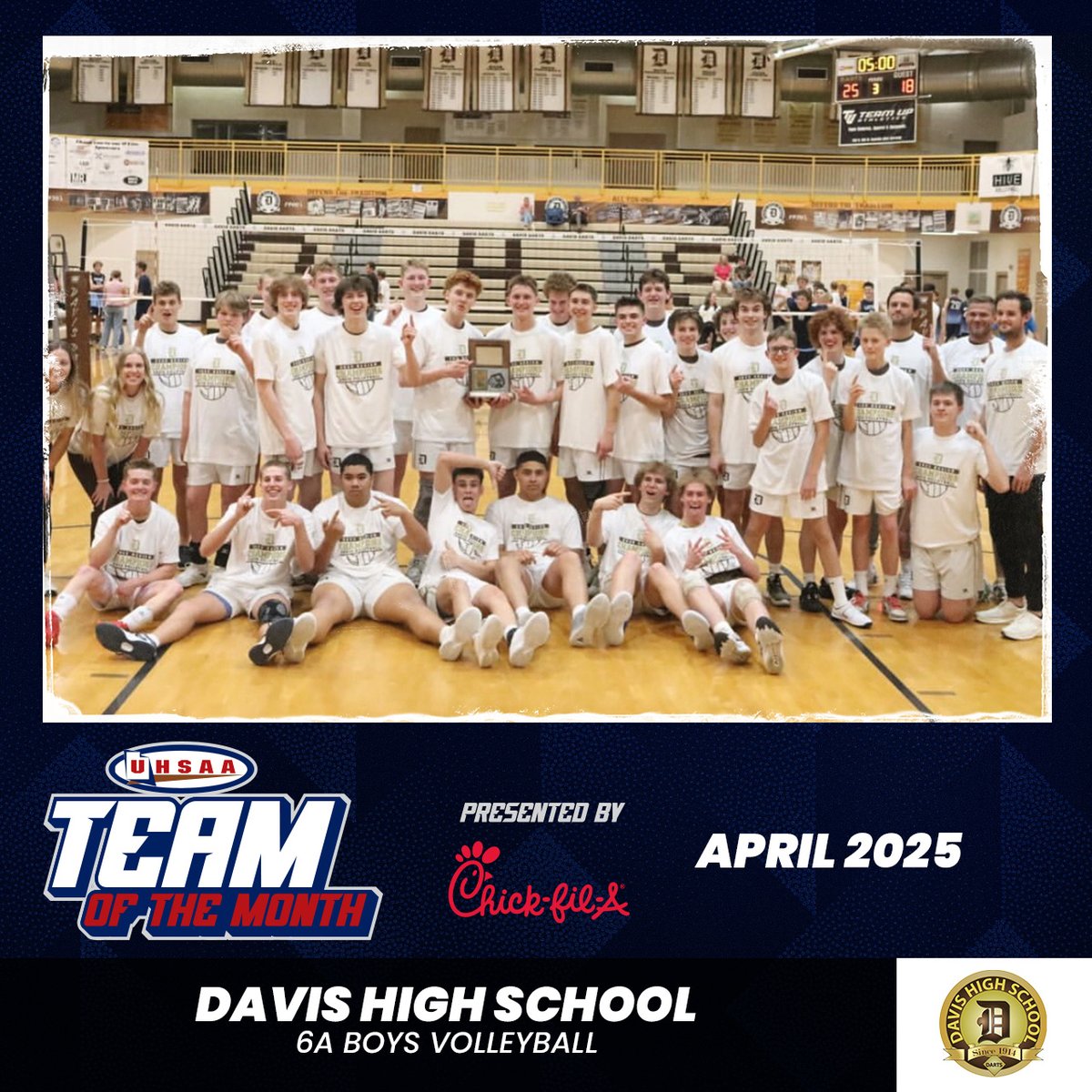 We may have hit the snooze button on this post, but we’re wide awake now and ready to give a big (and slightly overdue) shoutout to our Team of the Month for April! 🏆🙌

Congrats to Davis High School Boys Volleyball for their outstanding effort, teamwork, and spirit!🎉