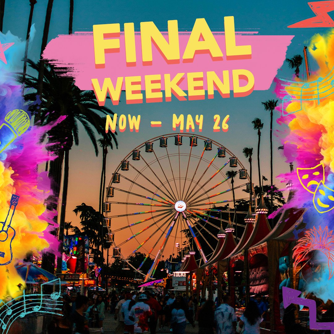 Last call for fair fun! 🎡 This is the FINAL weekend of the LA County Fair!

🎡 Final Weekend 
Now - Memorial Day
11 AM - 11 PM

🎟️ Get your tickets here: ow.ly/cJQ850VXZ1n