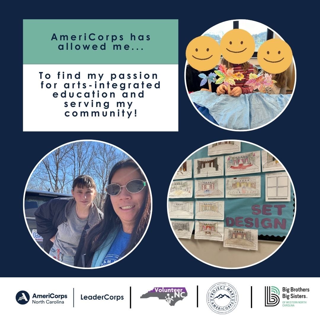 VolunteerNC's tweet image. Today is day 5, our last day with this week’s #LeaderCorps Spotlights, Neil Perl and Claire Klima!  Read on to learn what their takeaways are from serving with #AmeriCorps! ☀️🅰️💪🎉
#ProjectMARS #NationalServiceMatters