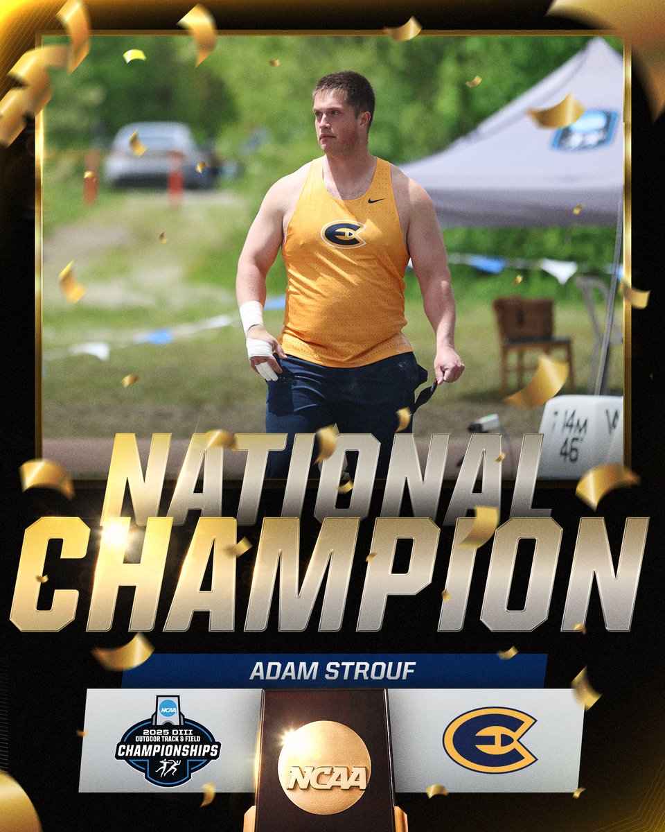 NCAA Division III (@ncaadiii) on Twitter photo First throw does it!💪
Adam Strouf of <a href="/UWECblugolds/">UWEC Athletics</a> claims the men's shot put title with his first throw of 18.50m.
#WhyD3 | #D3tf First throw does it!💪
Adam Strouf of <a href="/UWECblugolds/">UWEC Athletics</a> claims the men's shot put title with his first throw of 18.50m.
#WhyD3 | #D3tf