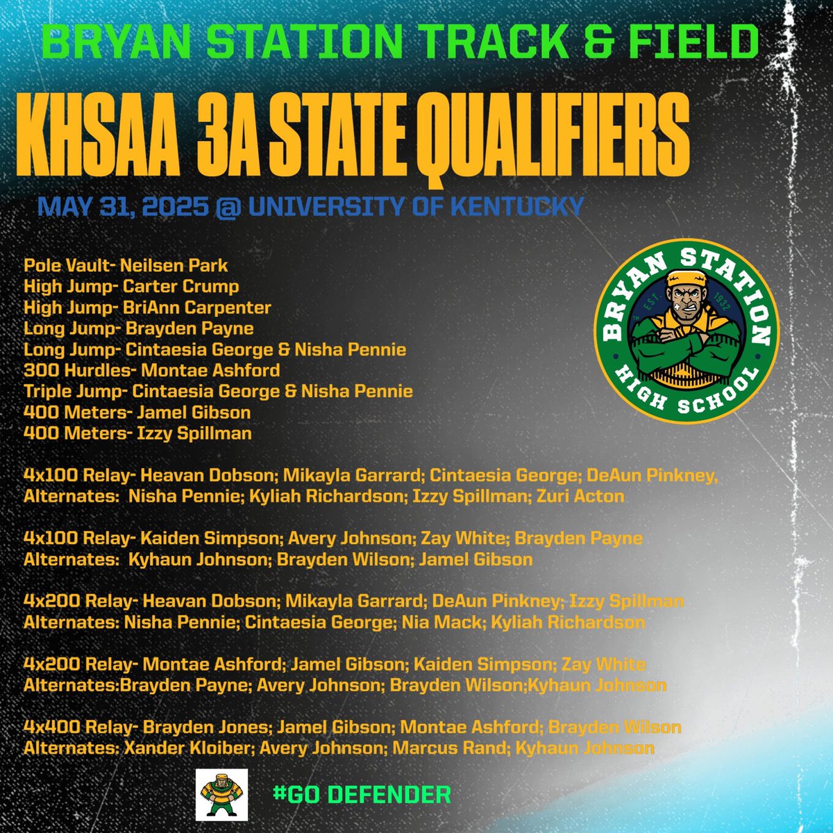 Bryan Station Track & Field tweet media