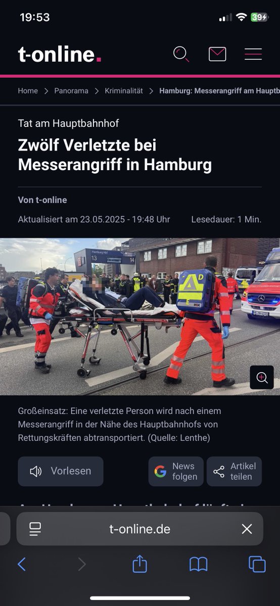 Drei Menschen schweben in Lebensgefahr. Dabei ist der HbF in Hamburg eine Messerverbotszone. Wie kann das sein?