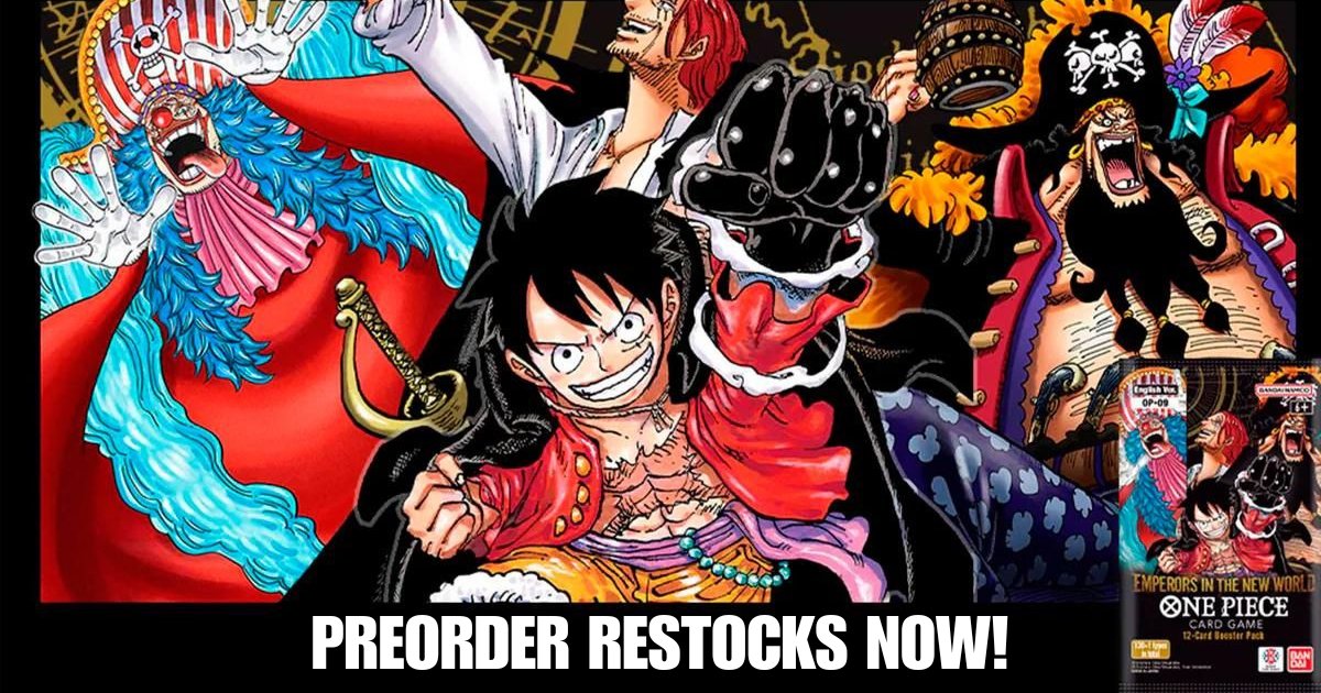 Game_Kastle_Aus's tweet image. We're taking preorders for restocks of Emperor's in the New World OP-09 Booster Boxes!
Call now! 737-209-0169.
Limited Quantities!
#onepiece #onepiecetcg #gamekastleaustin #atx #austin #austintx #tcg #anime #Manga #tradingcards #tradingcardgame