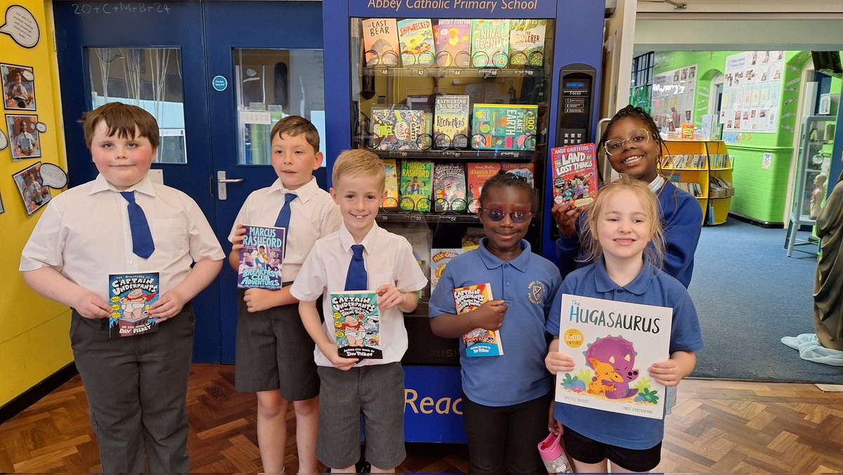 AbbeyPrimary's tweet image. Enjoying the books you chose out of the #vendingmachine this week! Perfect for the half-term! Happy #reading! 📚🤗 #AbbeyValueCertificate #readingforpleasure
