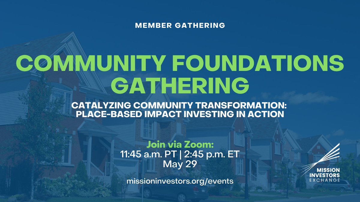 How can investments spark real community change? Join MIE members on May 29 to explore how foundations are using #ImpactInvesting to drive economic development and revitalization.
🔗 Register now: missioninvestors.org/events/mies-co… #Philanthropy