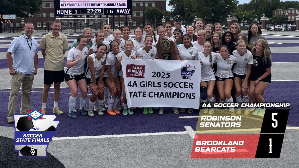 RHS_Senators's tweet image. Mission Complete ✅
For the first time in school history, the Robinson Lady Senators are the CLASS 4A SOCCER STATE CHAMPIONS ⚽️🏆🥇 #SenatorPRIDE
@pcssdschools
#arpreps