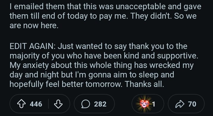 TheHappyHereti1's tweet photo. In a move surprising no one, Catalyst refuses to pay a freelancer for services rendered until he takes his grievance to Reddit.
Looks like @bpardoe870 isn't the only one they're having trouble paying. I'd be very wary about dealing with Catalyst if I was a freelance writer.
#battletech.