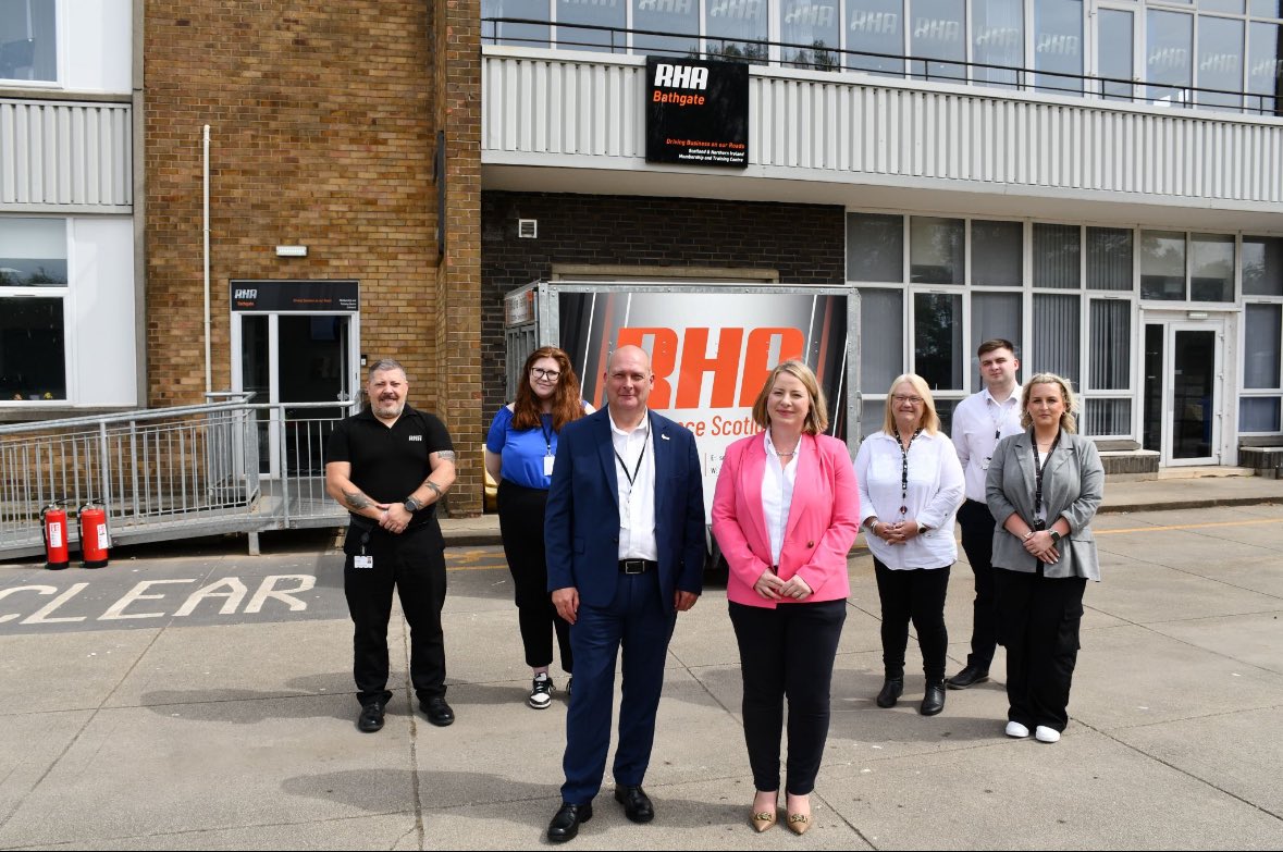 RHA (@rhanews) on Twitter photo Fantastic to welcome <a href="/kittysull1/">Kirsteen Sullivan MP</a>
to RHA Bathgate today.
Kirsteen got behind the wheel in our HGV simulator and heard from <a href="/RHA_MReid/">Martin Reid</a>
and <a href="/RHAbrianK/">Brian Kenny</a> about tackling the skills shortage.
We discussed:
🚛 Attracting new talent into logistics
🚺 Breaking down barriers for women Fantastic to welcome <a href="/kittysull1/">Kirsteen Sullivan MP</a>
to RHA Bathgate today.
Kirsteen got behind the wheel in our HGV simulator and heard from <a href="/RHA_MReid/">Martin Reid</a>
and <a href="/RHAbrianK/">Brian Kenny</a> about tackling the skills shortage.
We discussed:
🚛 Attracting new talent into logistics
🚺 Breaking down barriers for women