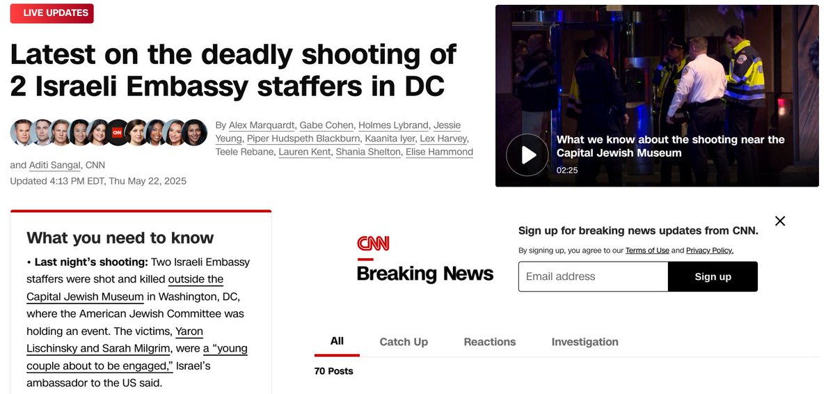 70 CNN stories so far this week on the murder of the young Israeli diplomats (vs. just 2 containing the word "famine")