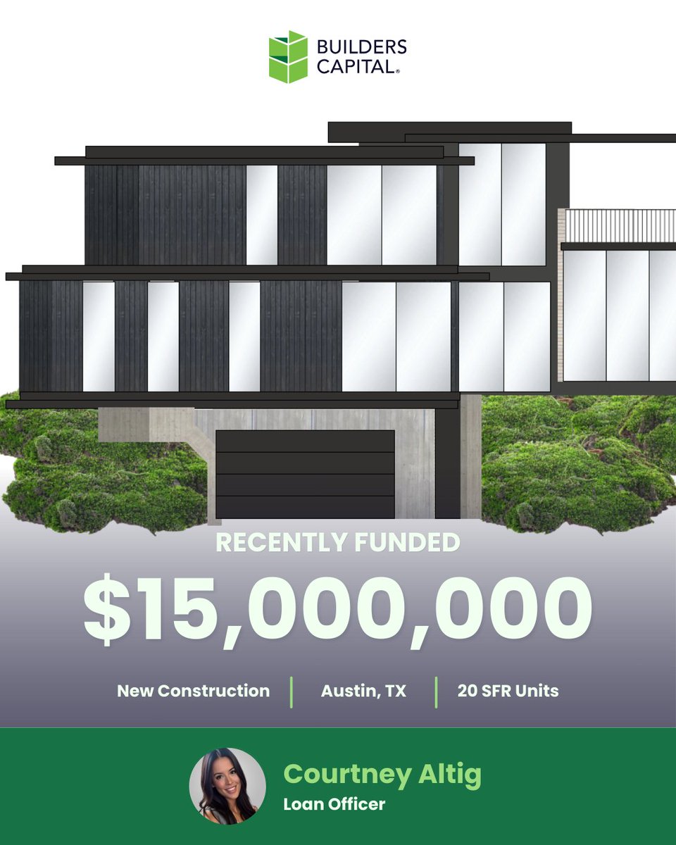 In the last 30 days, we've funded $15MM for six Austin projects, empowering builders with flexible financing. Austin's housing demand is booming. Need funding in a high-growth market? Explore Builders Capital New Construction loans:
hubs.li/Q03nzSg30