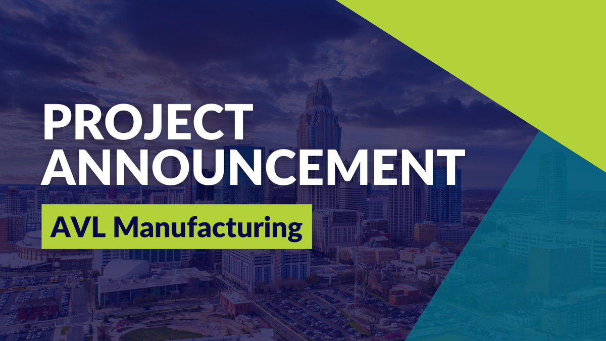 AVL Manufacturing will open its first U.S.-based mobile machine manufacturing plant in Charlotte! This move will create more than 325 new jobs.

Jobs include production, electricians, service technicians and management with an average salary of $76,052: meck.co/3Sg9nML