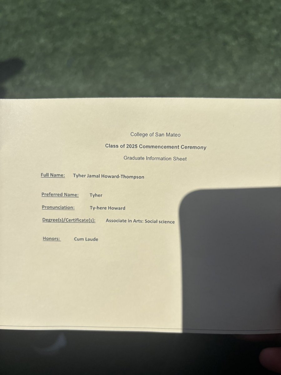 TyherH's tweet image. Graduated Juco with honors! AA in hand!