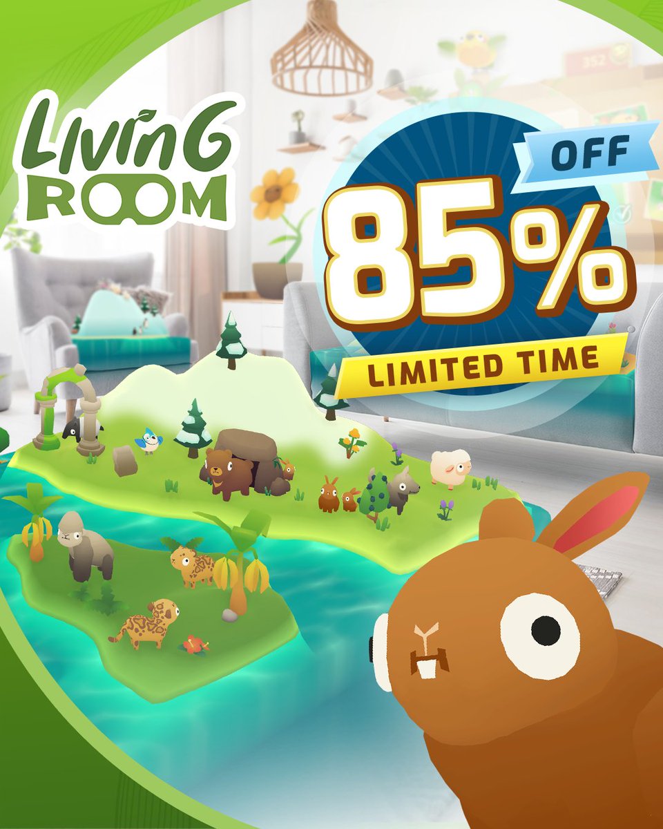 Missed the Easter Bunny? 💐🐇🥚
Benny bunny is here with a second chance:
Enjoy Living Room at 85% off!

Use Code: SALE-822D69
📺 vr.meta.me/s/264gIaFzKDus…

🏃🏽‍♀️🏃🏃‍♀️🏃🏾‍♀️💨
Be quick though, codes are limited!