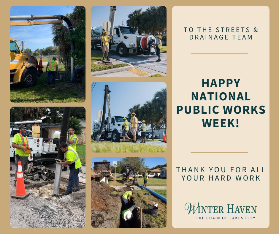 Our Streets and Drainage Division keeps Winter Haven moving—safely and smoothly.  This team ensures critical infrastructure stays in top shape for everyday use and stormy weather alike.

 Their work keeps our city connected and protected! 🛣️
