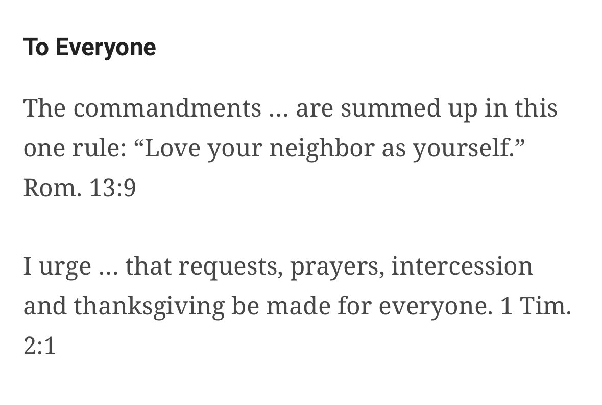 Can be argued that the small catechism defines neighbor as everyone.