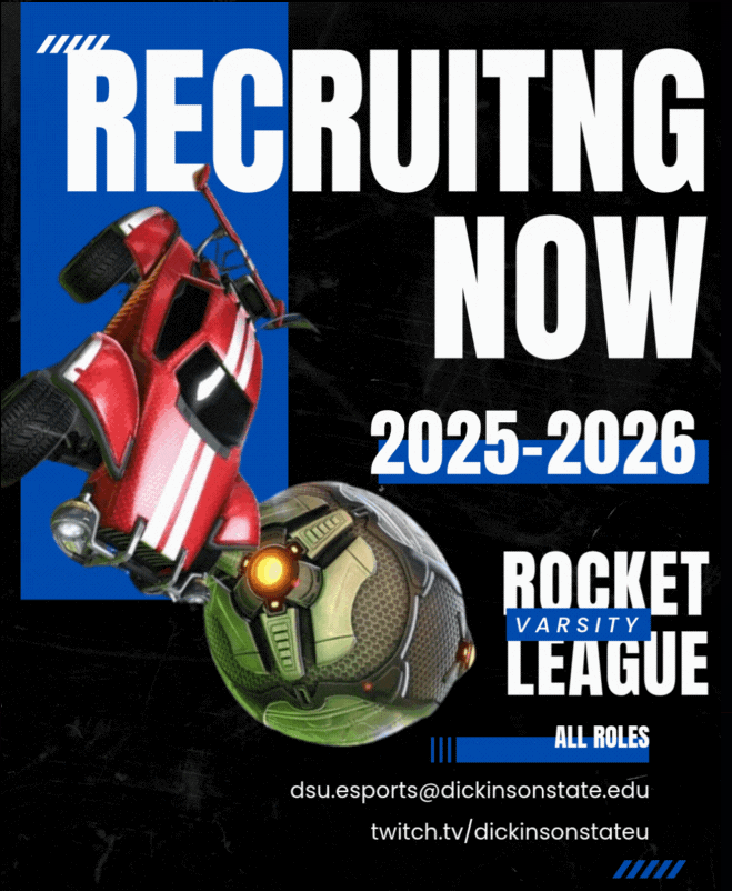 Go for the shot!

DSU Esports is reviving Rocket League for the 2025-2026 school year, with scholarships up for grabs! Want to shoot your shot? Head to bluehawkesports.com or email the contact on screen for more! #hawksareup