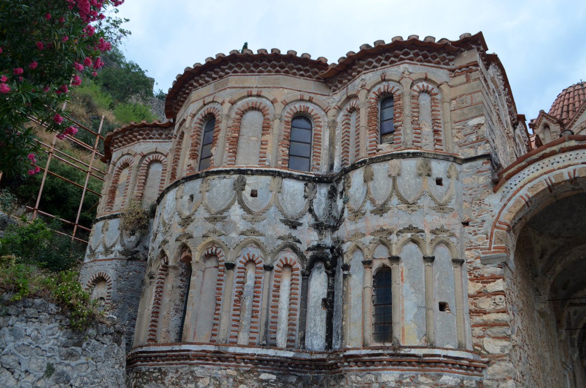 The Pantanassa Monastery at Mystras was built by the Byzantine official John Phrangopoulos in 1428.