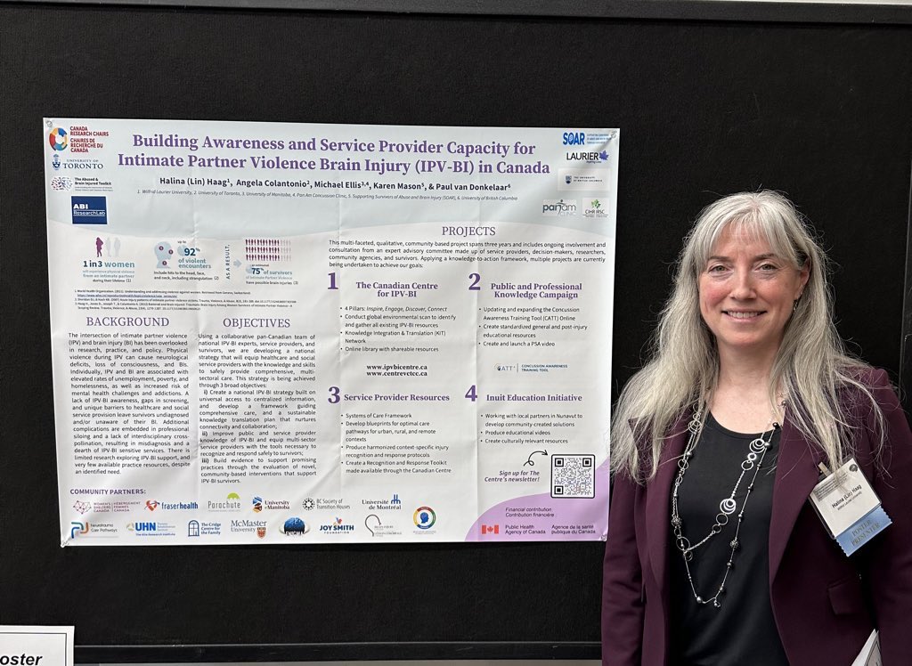 Two great poster presentations from our morning session, one on the affects of driving in mTBI, and the other on building awareness and service provider capacity for IPV brain injuries