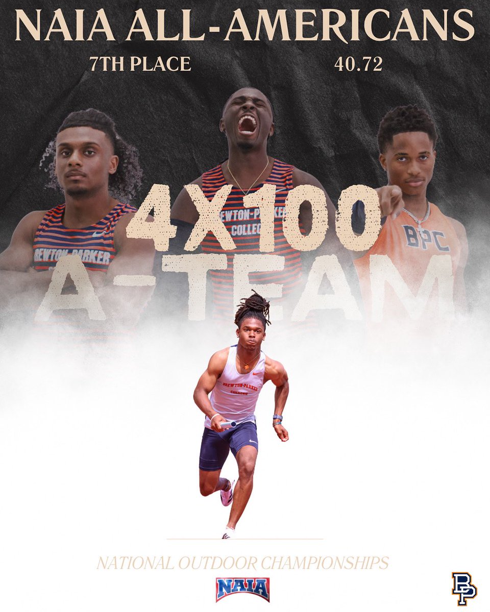 Huge Shoutout to the Barons 4x100 relay team on earning NAIA All-American Honors after an outstanding performance in the 4x100 Finals!