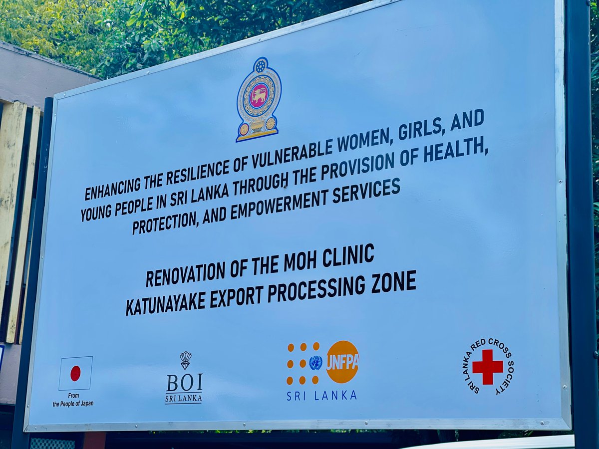 With financial support from Government of Japan and in collaboration with @UNFPA_SriLanka and @BOISriLanka, @slredcross has upgraded the MOH Clinic at Katunayake EPZ. 
Pregnant women now have easier, safer access to maternal, sexual, and reproductive health services with dignity.