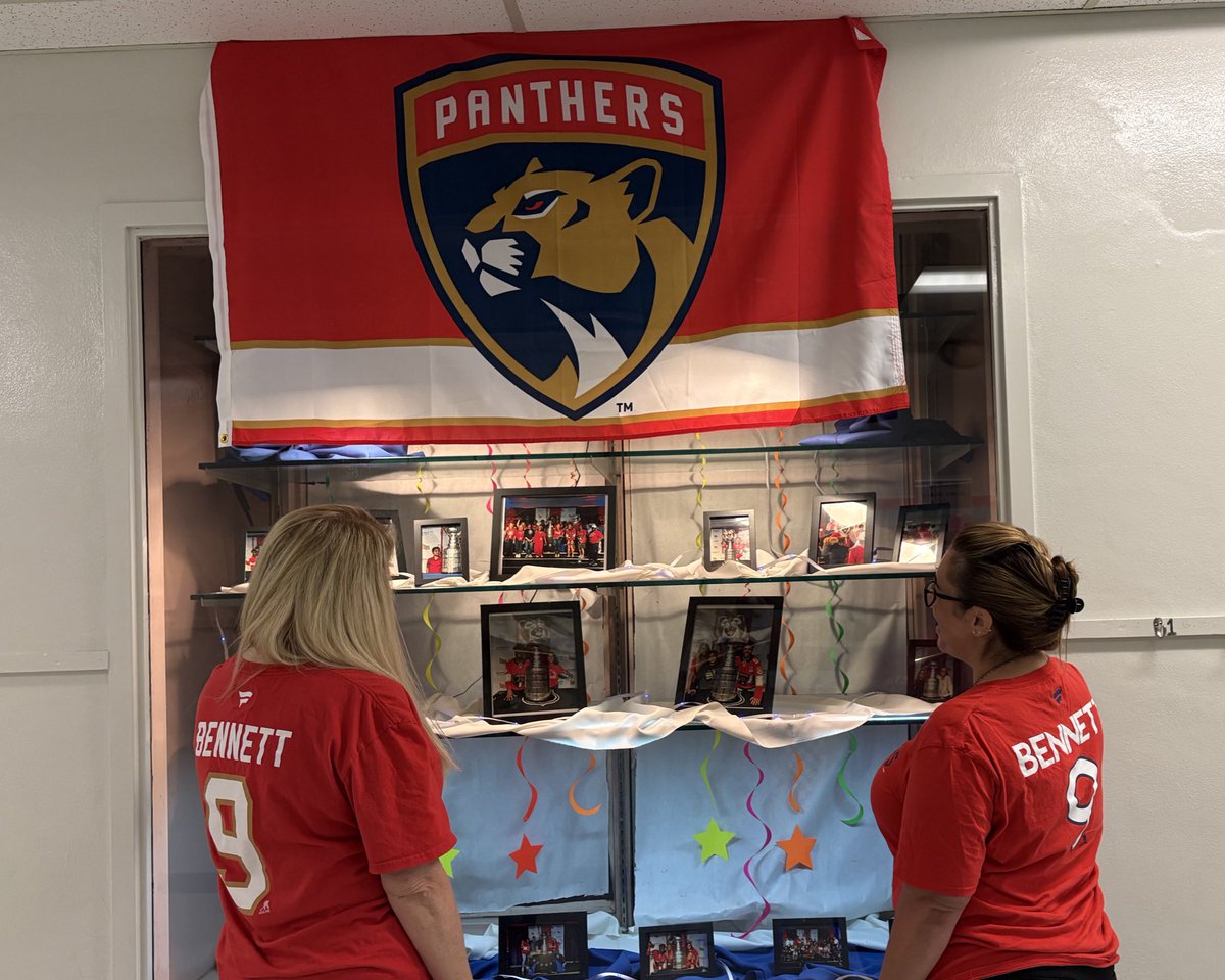 Bennett Elementary (@bennett_es) on Twitter photo 🔥 Bennett reppin’ Bennett! 🔥
<a href="/SBennett93/">Sam Bennett</a> our favorite <a href="/FlaPanthers/">Florida Panthers</a>, lit it up with TWO huge goals last night! 🏒🐾
The whole school is buzzing — way to make your fans proud, Sam! 💪 Let’s go Panthers! 🖤❤️ #BennettOnFire #PanthersWin 🔥 Bennett reppin’ Bennett! 🔥
<a href="/SBennett93/">Sam Bennett</a> our favorite <a href="/FlaPanthers/">Florida Panthers</a>, lit it up with TWO huge goals last night! 🏒🐾
The whole school is buzzing — way to make your fans proud, Sam! 💪 Let’s go Panthers! 🖤❤️ #BennettOnFire #PanthersWin