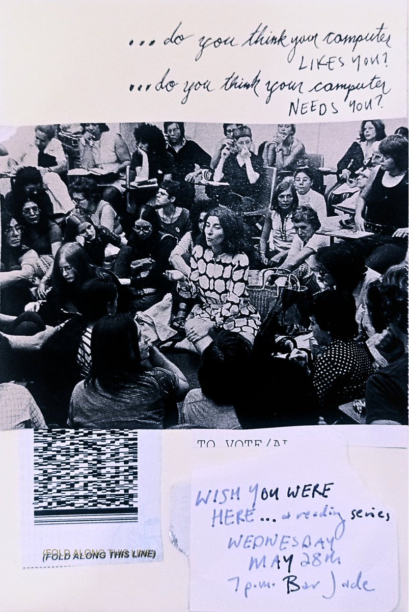 Rhian Sasseen (@rhiansasseen) on Twitter photo Next Wednesday, May 28th! Come by Bar Jade in Bushwick at 7 p.m. for another reading organized by Kate Peters and me! Featuring work by:
- Jenna Klorfein
- Ismail Muhammad (<a href="/trapmotives/">Ismail Muhammad</a>)
- Alex Wolfe
- Rob Rubsam (<a href="/rob_rubsam/">Robert Rubsam</a>)
See you there! partiful.com/e/LhcoSXdMXezC… Next Wednesday, May 28th! Come by Bar Jade in Bushwick at 7 p.m. for another reading organized by Kate Peters and me! Featuring work by:
- Jenna Klorfein
- Ismail Muhammad (<a href="/trapmotives/">Ismail Muhammad</a>)
- Alex Wolfe
- Rob Rubsam (<a href="/rob_rubsam/">Robert Rubsam</a>)
See you there! partiful.com/e/LhcoSXdMXezC…
