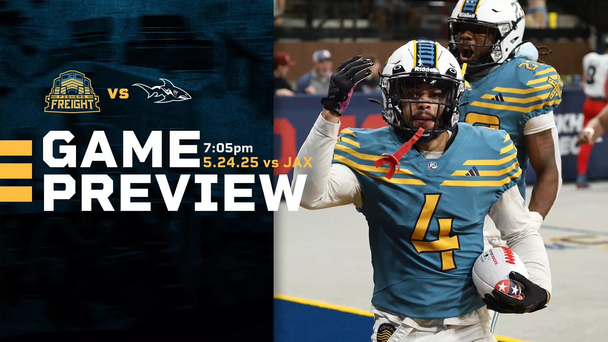 Back on home turf 🚂

🆚 Jacksonville Sharks
📍 Fishers Event Center
🕖 7:05 PM
📺 iflnetwork.com

📰 bit.ly/FISvsJAX5-24Pr…