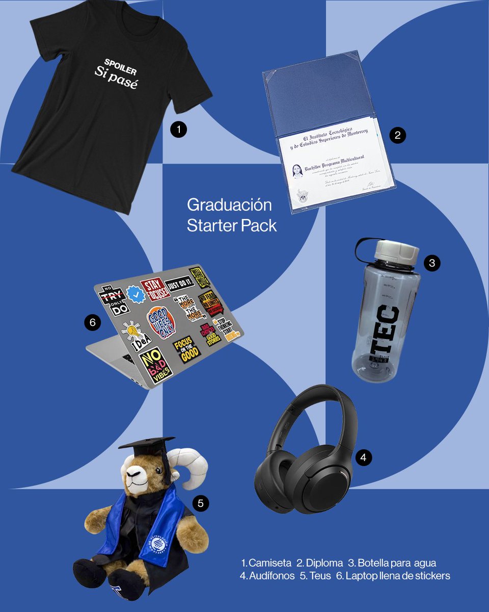 Cada quien vive la graduación a su manera, pero hay cosas que nos unen: el esfuerzo, los retos y el orgullo de haber llegado hasta aquí. 😄🎓​
​
¡Felicidades, generación 2025! 👏💙​

¿Qué más agregarías a este Starter Pack? 👀