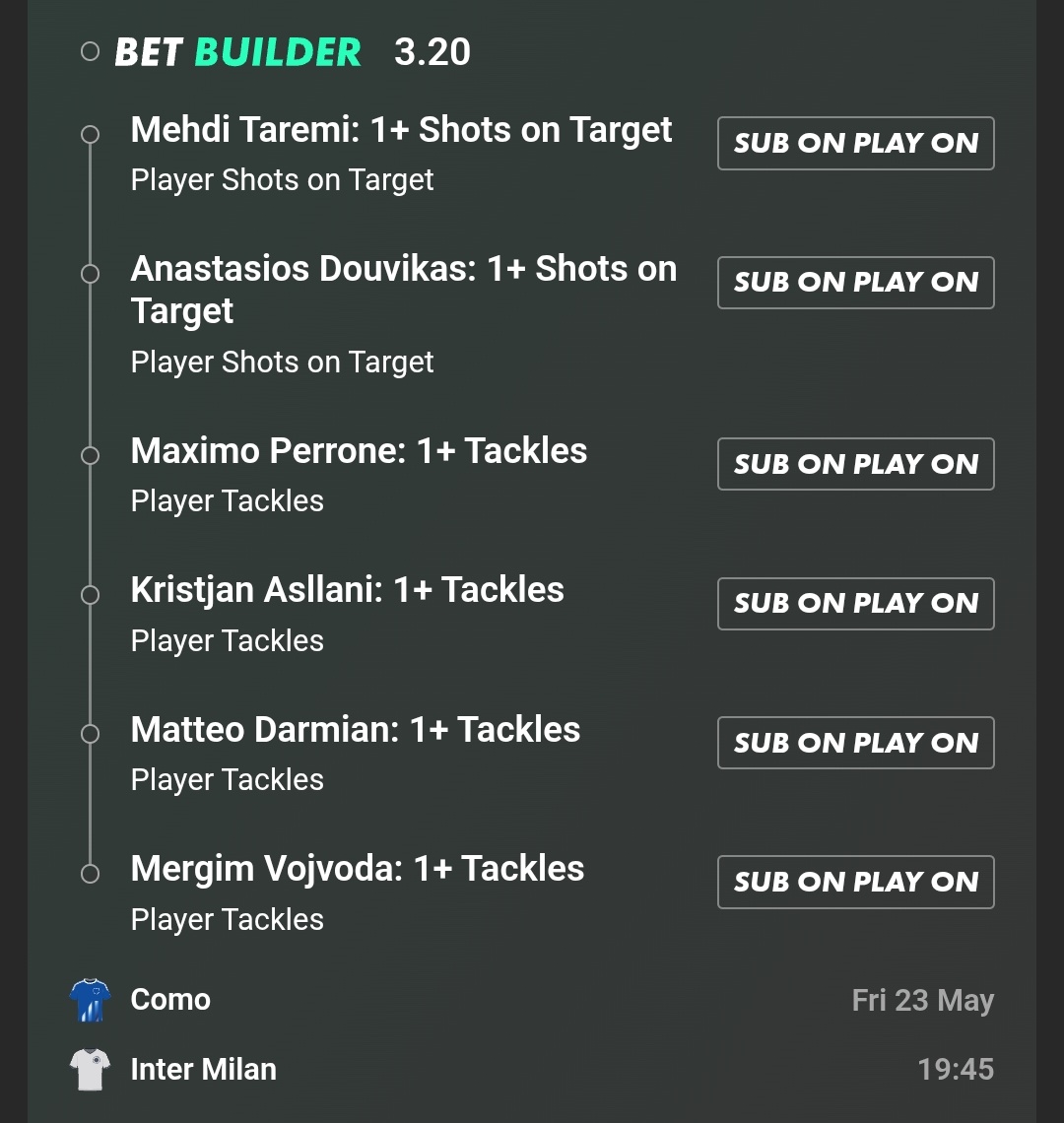 rit3489's tweet image. Como Inter milan betbuilder 
#comointer 
#seriea