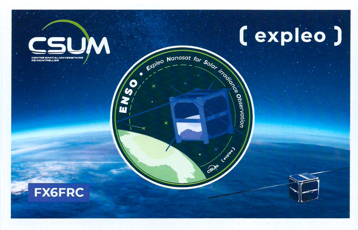 Beautiful paper QSL cards, confirming reception of telemetry from the 🇫🇷 CubeSats 🛰️ ROBUSTA-3A and 🛰️ ENSO. Many thanks to Enzo F4IAI from the University of Montpellier Space Center.
<a href="/enzobecamel/">Enzo Becamel (F4IAI)</a> @ROBUSTA_3A <a href="/csumontpellier/">Centre Spatial Universitaire de Montpellier</a> <a href="/ExpleoGroup_FR/">Expleo Group FR</a>