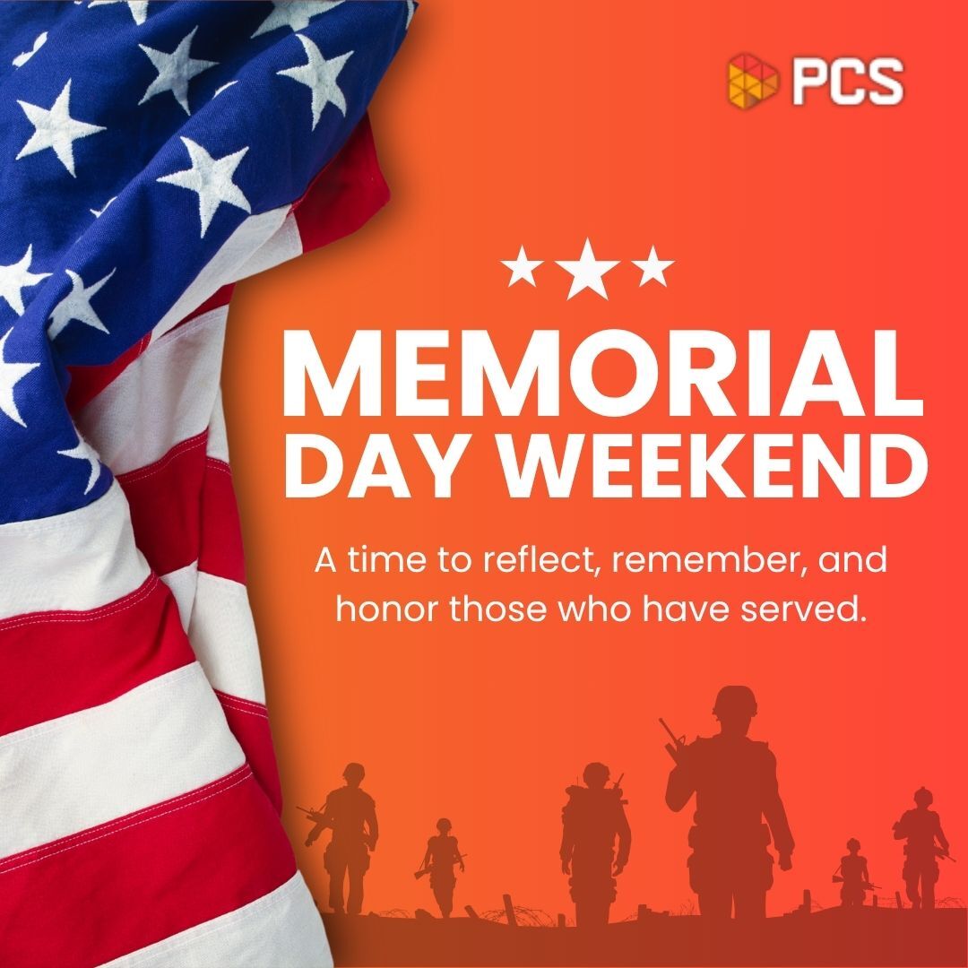 Honoring the heroes who gave everything. 🇺🇸

This Memorial Day, we remember and give thanks for the brave men and women who served.

❤️🤍💙
From all of us at PCS—have a safe and meaningful weekend.

#MemorialDay #MemorialDayWeekend #helpmepcs