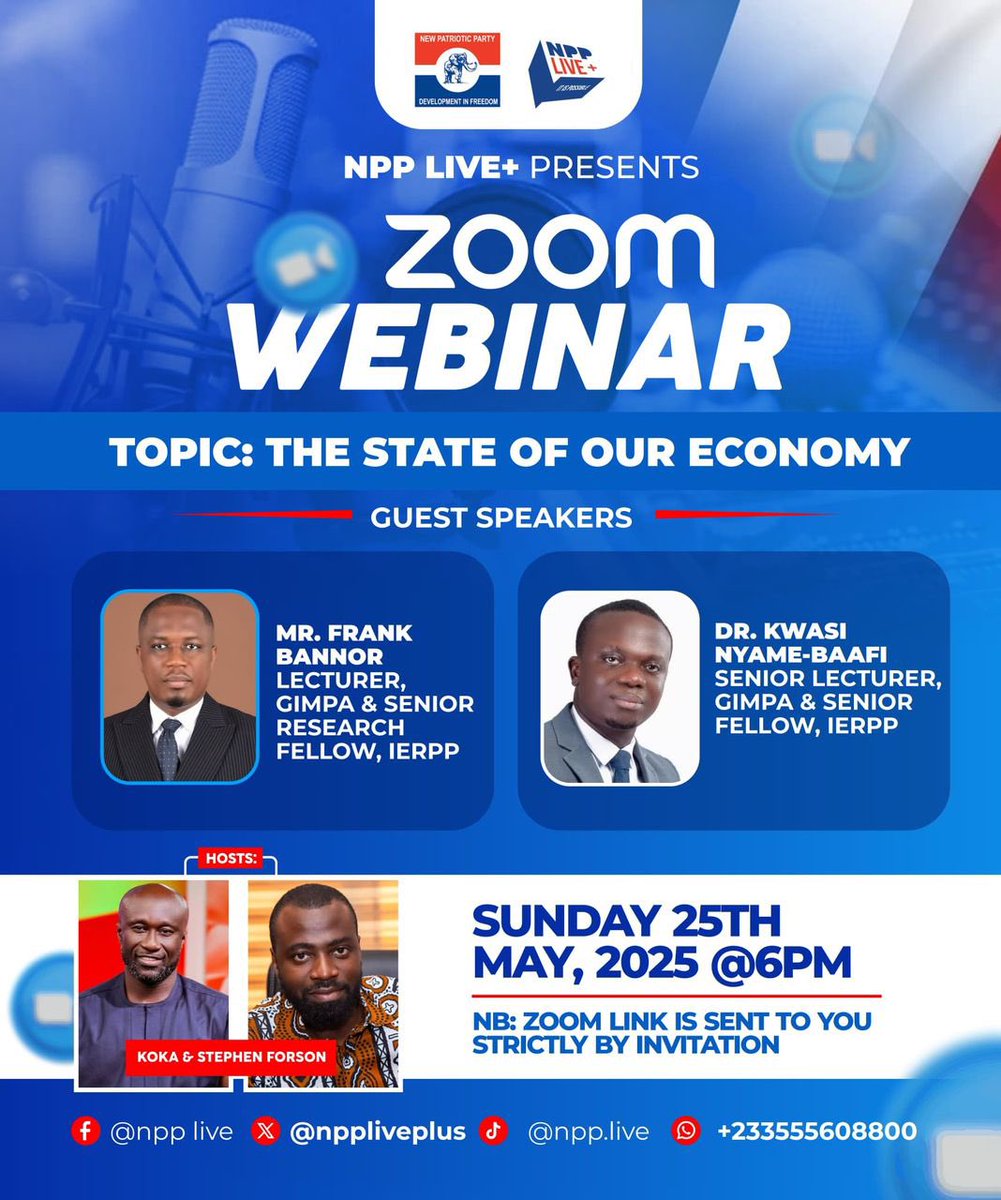 nppliveplus+ (@nppliveplus) on Twitter photo Join our zoom session this Sunday with our amazing panelists as we discuss the state of the Ghanaian Economy. Join our zoom session this Sunday with our amazing panelists as we discuss the state of the Ghanaian Economy.