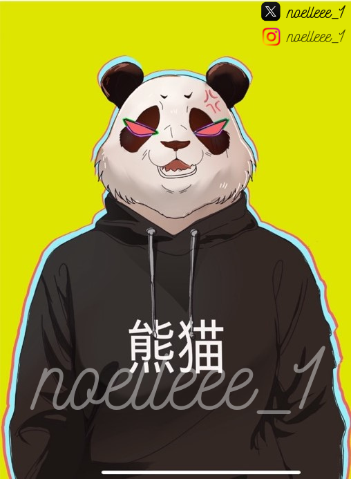 noelleee_1's tweet photo. When you’re cute, fierce, and slightly annoyed 🐼🔥
Dripped out and ready to throw hands. 
#DigitalArtist    #panda  #commissionopen #artmoots https://t.co/kNSK9XNPuS