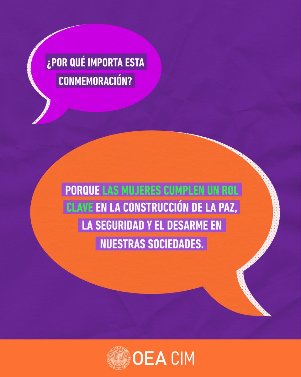 Por primera vez, el Consejo Permanente de la <a href="/OEA_oficial/">OEA</a>  conmemoró el Día Internacional de las Mujeres por la Paz y el Desarme 🕊️
⤵️