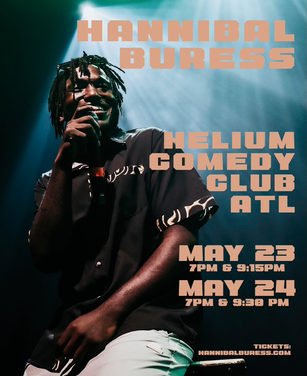 hannibalburess's tweet image. Atlanta tonight and tomorrow @HeliumComedyATL