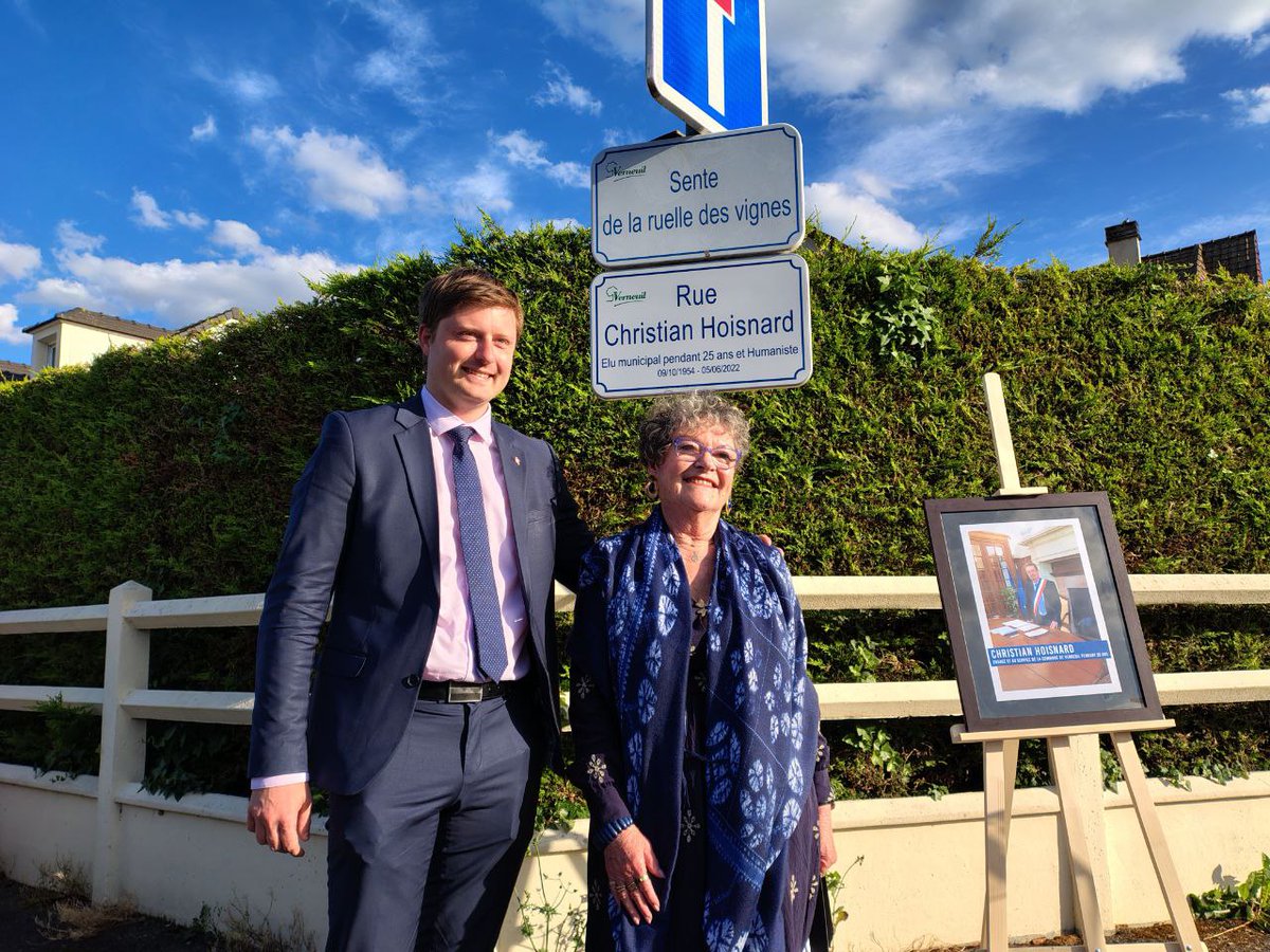 Inauguration de la rue Christian Hoisnard, élu municipal pendant 25 ans et Humaniste (1954-2022).