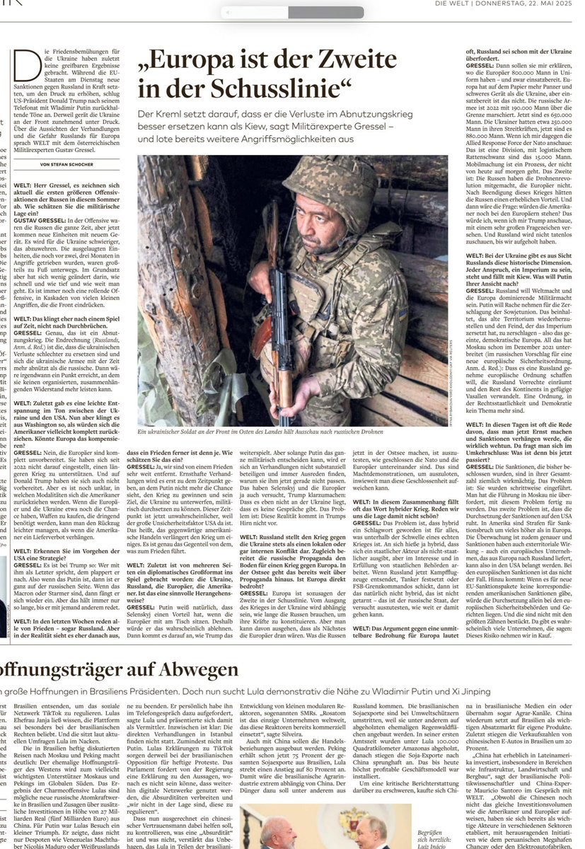 Russland führt längst Krieg gegen Europa – mit Drohnen, Propaganda, Energieerpressung &amp; militärischem Druck. Wer glaubt, sich heraushalten zu können, verkennt Putins Logik. Europa muss wehrhaft werden – militärisch, industriell, politisch.
welt.de/politik/auslan…