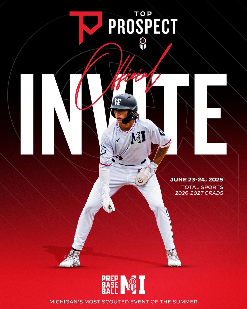 Maddux Kipling (@madduxkipling) on Twitter photo Excited to receive the official invitation for the 2025 Michigan Top Prospect Games!
<a href="/astone_33/">Andrew Stone</a> <a href="/brady_nowicki24/">Brady Nowicki</a> <a href="/vanderBook/">David Vandercook</a> <a href="/JaredHelmic/">Jared Helmic</a> <a href="/J_Keur/">Jordan Keur</a> <a href="/romsekpeter/">Peter Romsek</a> <a href="/CoachGoodwinA/">Adam Goodwin</a> <a href="/PrepBaseballMI/">Prep Baseball Michigan</a> @JusinWechsler2 <a href="/BUncommitted/">Baseball_Uncommitted</a> Excited to receive the official invitation for the 2025 Michigan Top Prospect Games!
<a href="/astone_33/">Andrew Stone</a> <a href="/brady_nowicki24/">Brady Nowicki</a> <a href="/vanderBook/">David Vandercook</a> <a href="/JaredHelmic/">Jared Helmic</a> <a href="/J_Keur/">Jordan Keur</a> <a href="/romsekpeter/">Peter Romsek</a> <a href="/CoachGoodwinA/">Adam Goodwin</a> <a href="/PrepBaseballMI/">Prep Baseball Michigan</a> @JusinWechsler2 <a href="/BUncommitted/">Baseball_Uncommitted</a>