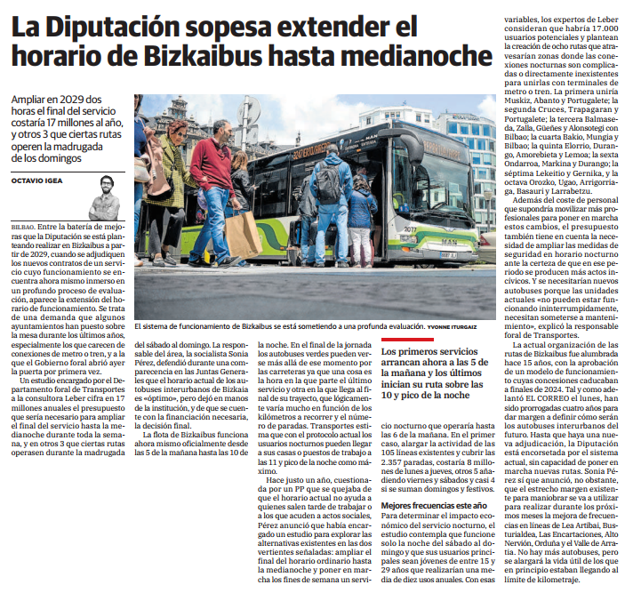 📰Hainbat komunikabidek, Deia-k eta El Correo-k esaterako, Bizkaibusen zerbitzuaren berritasunak jaso dituzte. 🗞️Varios medios de comunicación, como <a href="/deia_eus/">DEIA</a>  y El Correo, han recogido las novedades en el servicio de #Bizkaibus
🔗deia.eus/bilbao/2025/05…
🔗elcorreo.com/bizkaia/diputa…