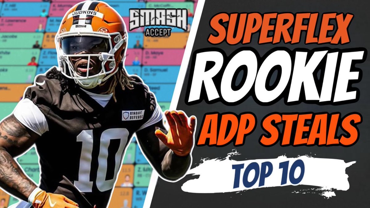 DynastyDadFF's tweet image. Top 10 Dynasty Rookie Superflex START UP STEALS
TreVeyon Henderson 4.09
Quinshon Judkins 5.03
RJ Harvey 6.11
Cam Skattebo 10.01
Tetairoa McMillan 4.03
Travis Hunter 3.12
Matthew Golden 7.11
Emeka Egbuka 7.04
Tyler Warren 5.12
Colston Loveland 6.08
Video Analysis w Timestamps⬇️