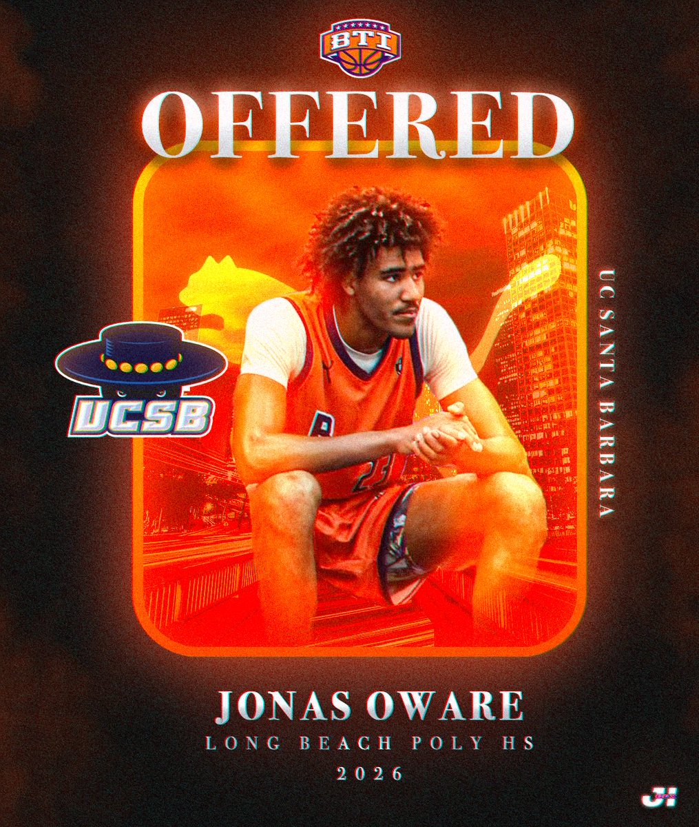 BTI Basketball Club (@btihoops) on Twitter photo Jonas Oware has been officially offered by UC Santa Barabara 🏀
<a href="/UCSBbasketball/">UC Santa Barbara Basketball</a> <a href="/PRO16League/">PRO16/NXTPRO League</a> <a href="/PUMAHoops/">PUMA Basketball</a> <a href="/JonasOware13/">Jonas Oware</a> Jonas Oware has been officially offered by UC Santa Barabara 🏀
<a href="/UCSBbasketball/">UC Santa Barbara Basketball</a> <a href="/PRO16League/">PRO16/NXTPRO League</a> <a href="/PUMAHoops/">PUMA Basketball</a> <a href="/JonasOware13/">Jonas Oware</a>