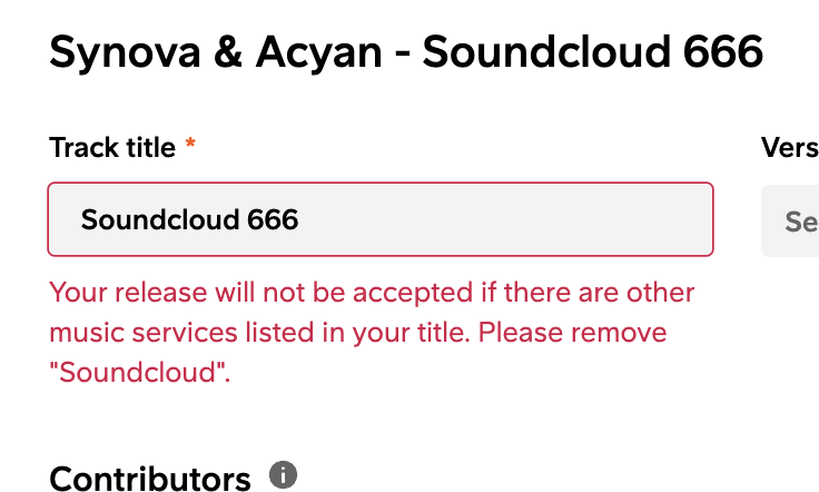 so i was gonna put my new album on spotify next month, but turns out i'm not allowed to name my song 
'soundcloud 666' 

no album on streaming, listen to it only on bandcamp, soundcloud, and CD

phuk spotify!!!!! DIY-EDM forever