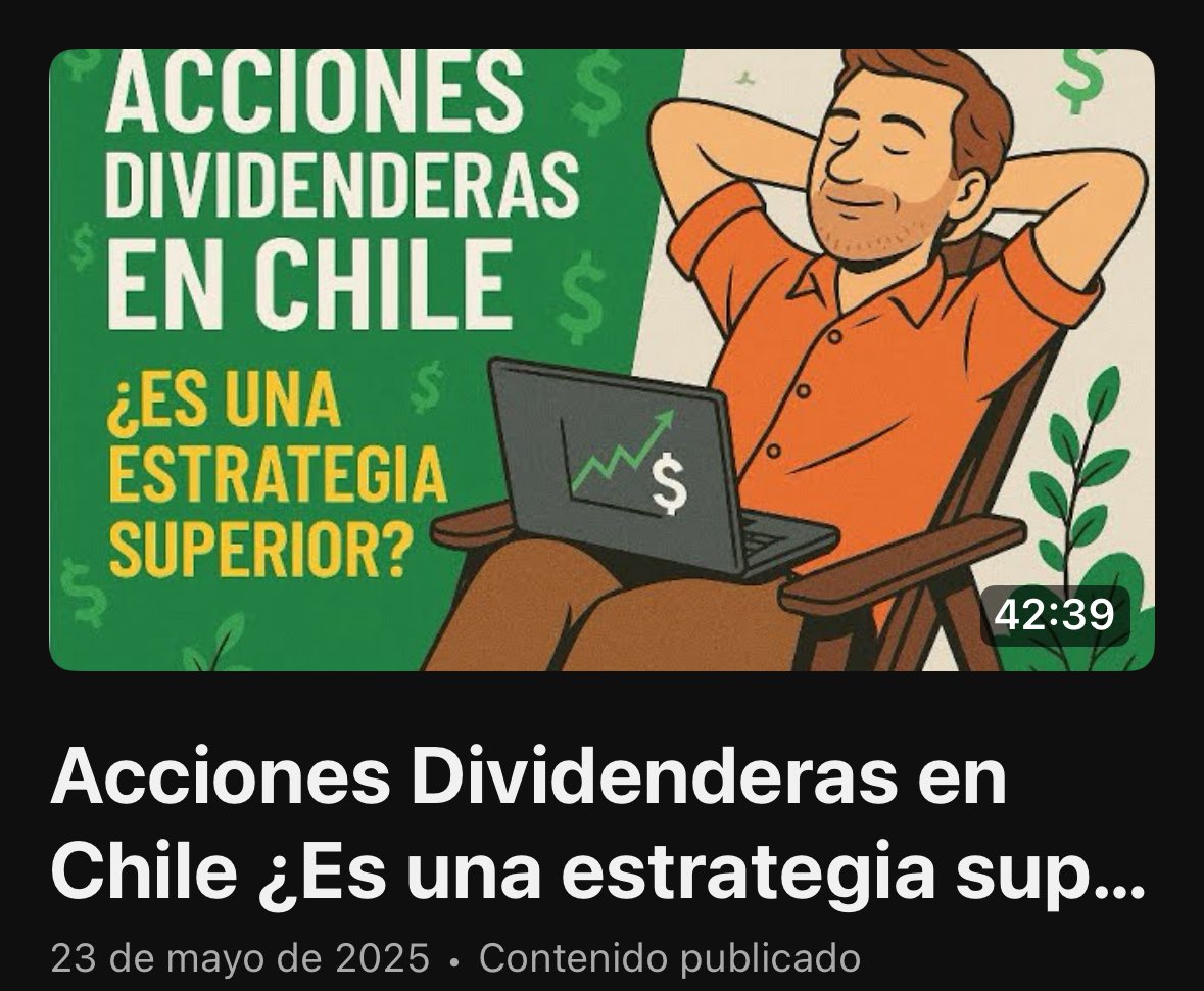 ValentinusChile's tweet photo. VIDEO: Acciones Dividenderas en Chile ¿Es una estrategia superior? 8 argumentos.
https://t.co/T5ajB8MbmZ https://t.co/c1pKAWU4HS