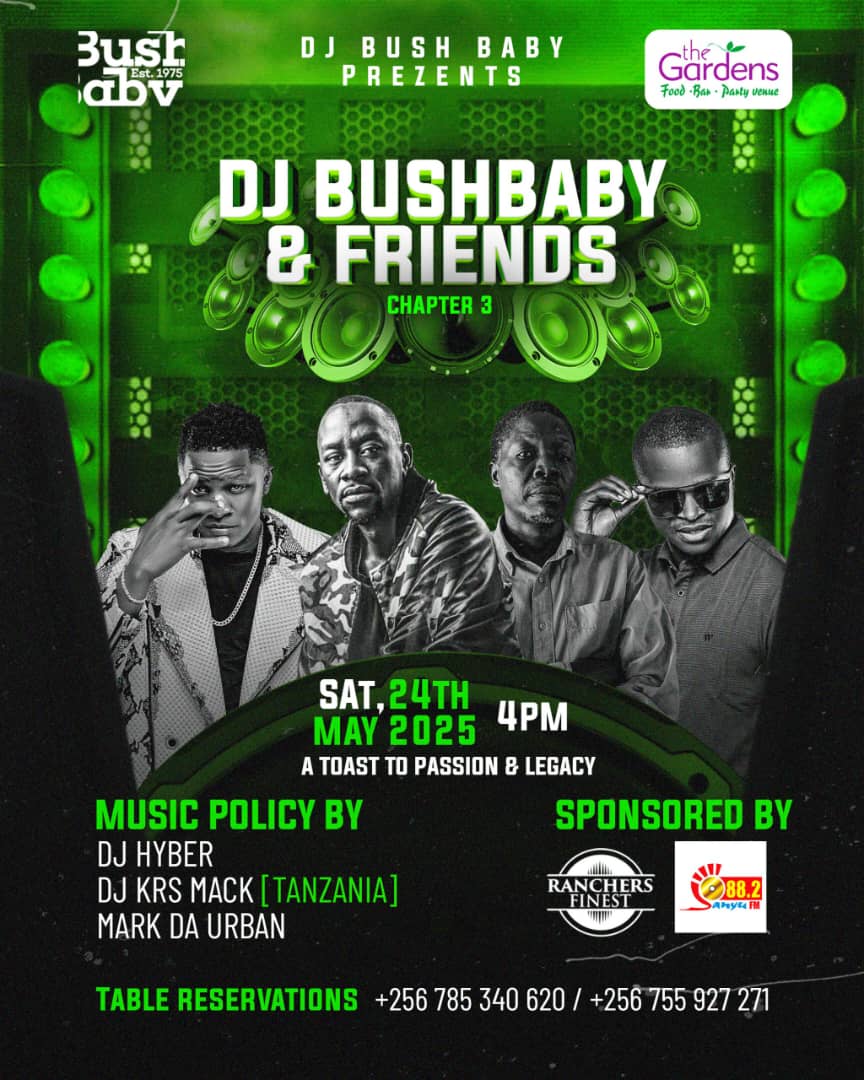 djbushbaby's tweet image. No more sleeps. Just vibes. #EventTime
#DJBBAF3 
@882SanyuFM 
@ranchersfinest 
@GardensNajjera 
A DJ BUSHBABY PRODUCTION.
