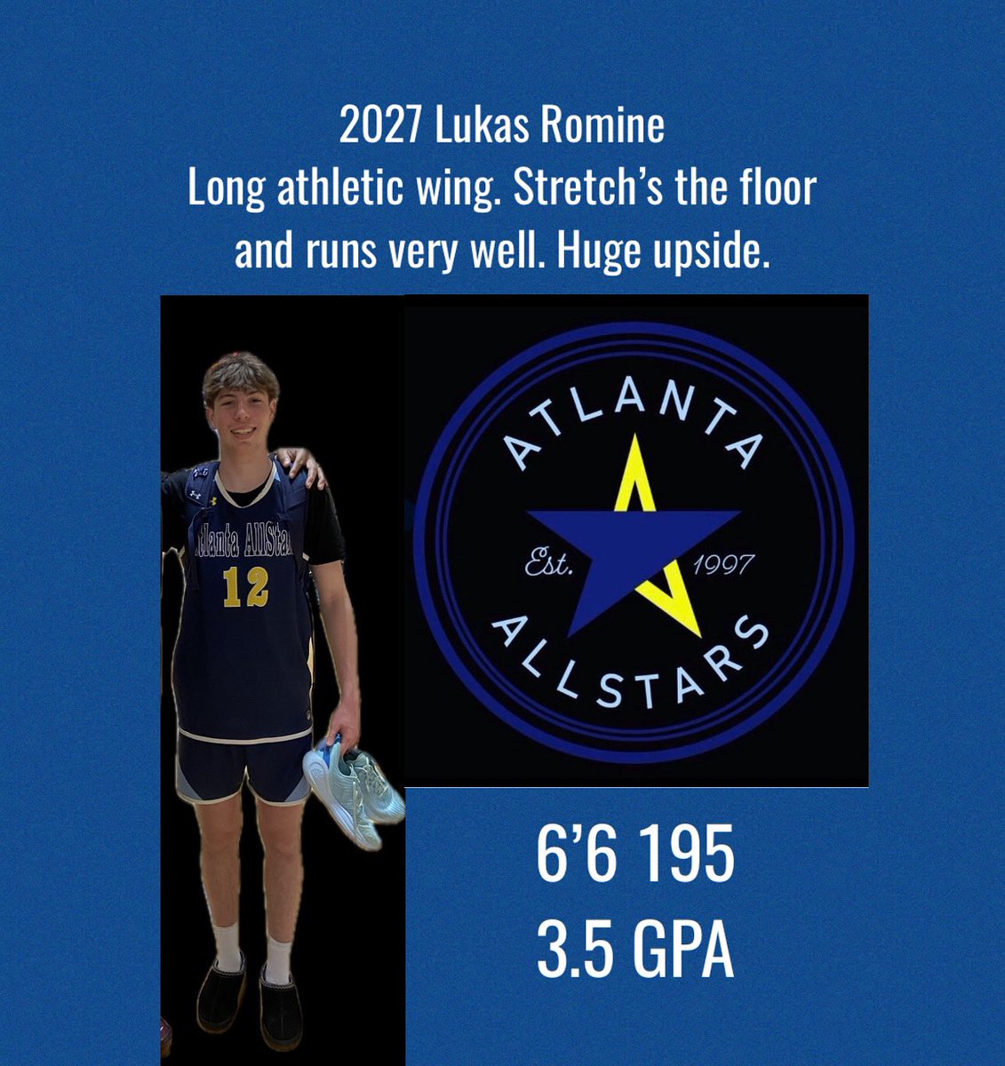 Bright future! <a href="/lukasromine27/">Lukas Romine</a> great teammate.  <a href="/AtlAllStars_/">C. Miller</a> <a href="/hebron_hoops/">Hebron Lions Basketball</a>
