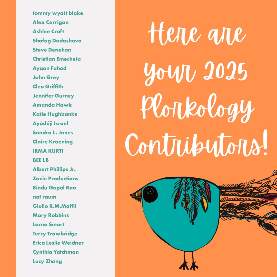 Check out our Plorkology 2025 contributors! 📚 We can’t wait for you to see the wonderful literature and art in this issue! 📖 Release day is May 30th!

Learn more at plorkpress.wordpress.com

#litmags #writingcommunity #artcommunity #literarypress