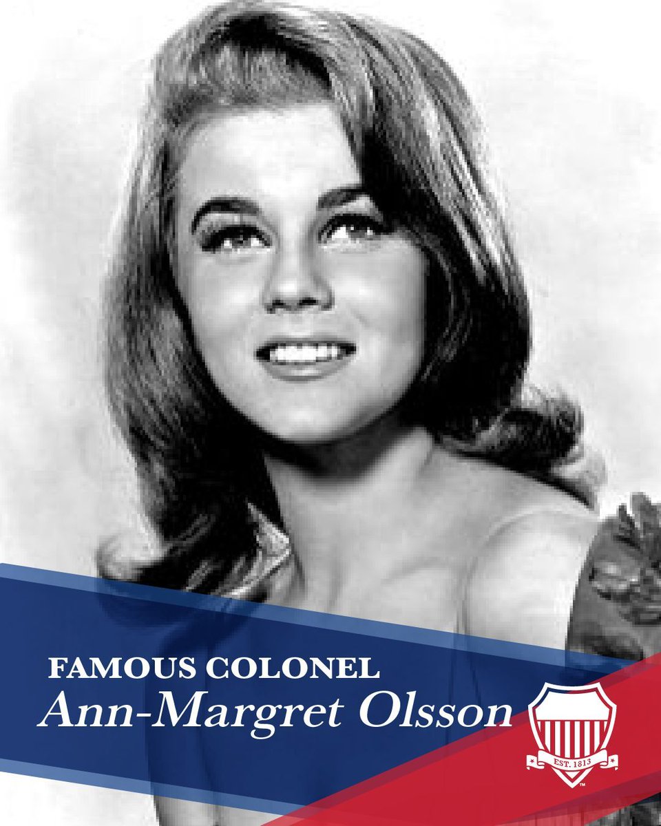 Swedish-American actress, singer, and dancer Ann-Margret Olsson's career has spanned seven decades. Among her many awards is a Primetime Emmy for Outstanding Guest Actress in a Drama Series for her role in "Law &amp; Order: SVU". #HOKC #KYColonels #FamousColonel #OfficialAnnMargret