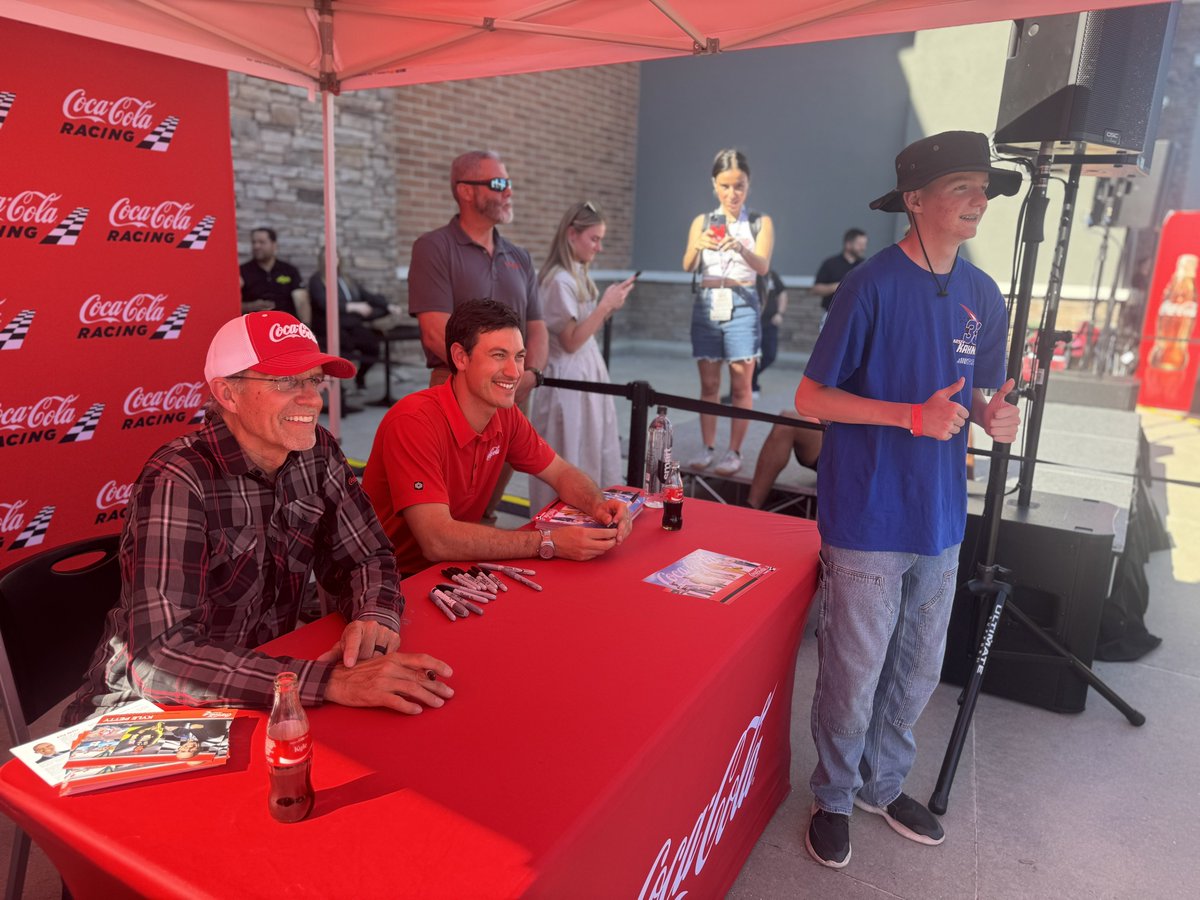 Kyle Petty (@kylepetty) on Twitter photo What a crowd tonight! <a href="/joeylogano/">Joey Logano</a> and I had a blast with you all! Cheers to Coca-Cola 600 weekend 🇺🇸 What a crowd tonight! <a href="/joeylogano/">Joey Logano</a> and I had a blast with you all! Cheers to Coca-Cola 600 weekend 🇺🇸