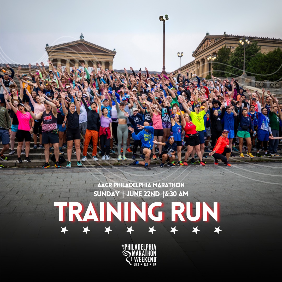 Philadelphia Marathon (@philly_marathon) on Twitter photo Join our first 2025 training run on Saturday, June 22! 🎉
Location: Philly Art Museum Steps
Time: Arrive 6:30 AM; Run starts 7:00 AM
All paces welcome. No registration needed! Stay after for snacks and freebies!
<a href="/AACRFoundation/">AACR Foundation</a> <a href="/PhillyRun/">Philadelphia Runner</a>
More info: philadelphiamarathon.com/training-run-j… Join our first 2025 training run on Saturday, June 22! 🎉
Location: Philly Art Museum Steps
Time: Arrive 6:30 AM; Run starts 7:00 AM
All paces welcome. No registration needed! Stay after for snacks and freebies!
<a href="/AACRFoundation/">AACR Foundation</a> <a href="/PhillyRun/">Philadelphia Runner</a>
More info: philadelphiamarathon.com/training-run-j…