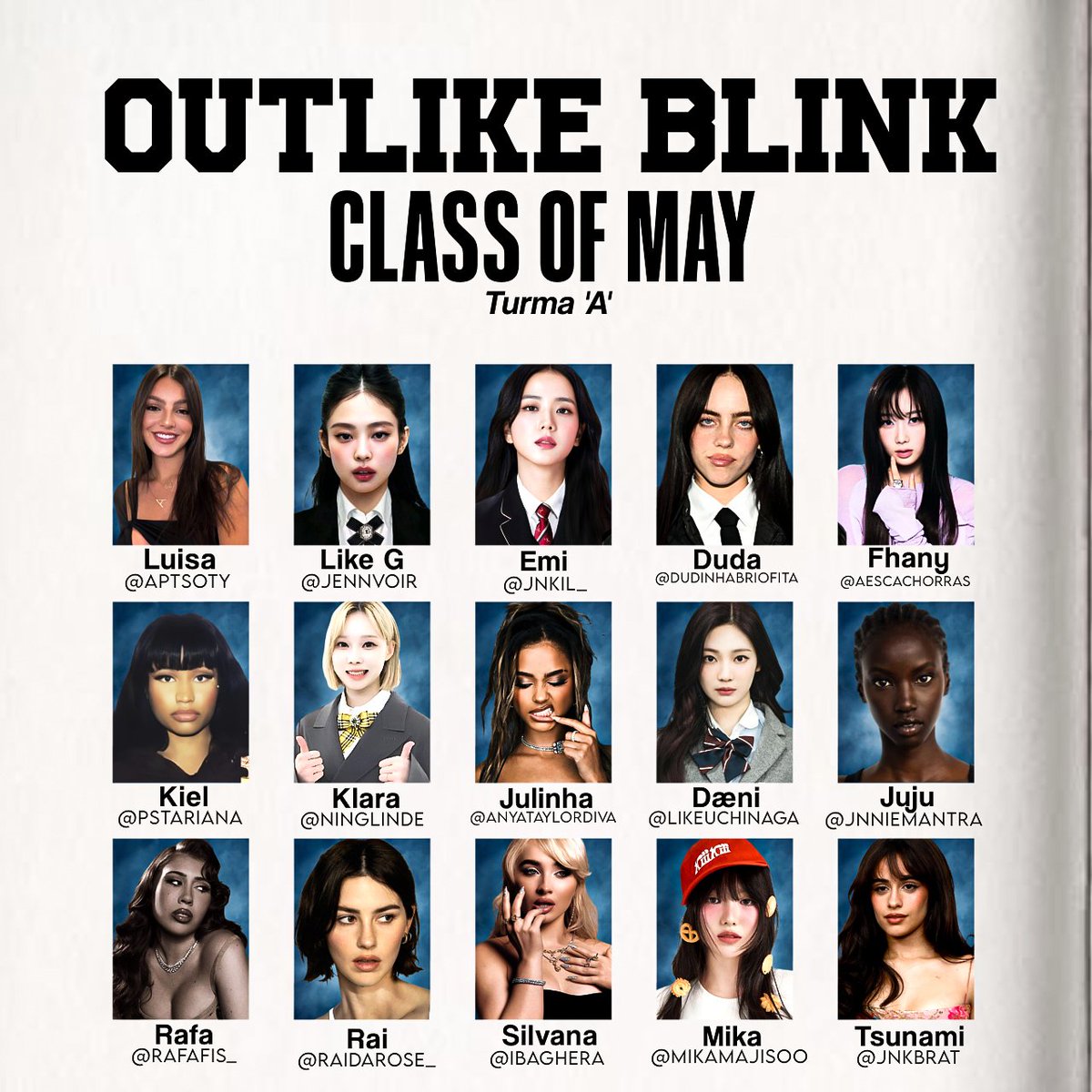 outlikeblink's tweet photo. — OUTLIKE BLINK: Class Of May. https://t.co/oFxv2ppGQe